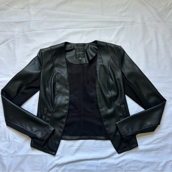 Dynamite Jackets & Blazers - DYNAMITE Faux Leather Jacket Black
